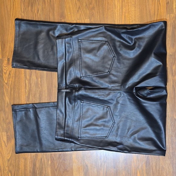 NYDJ Faux Leather Marilyn Straight Pants - Picture 8 of 12